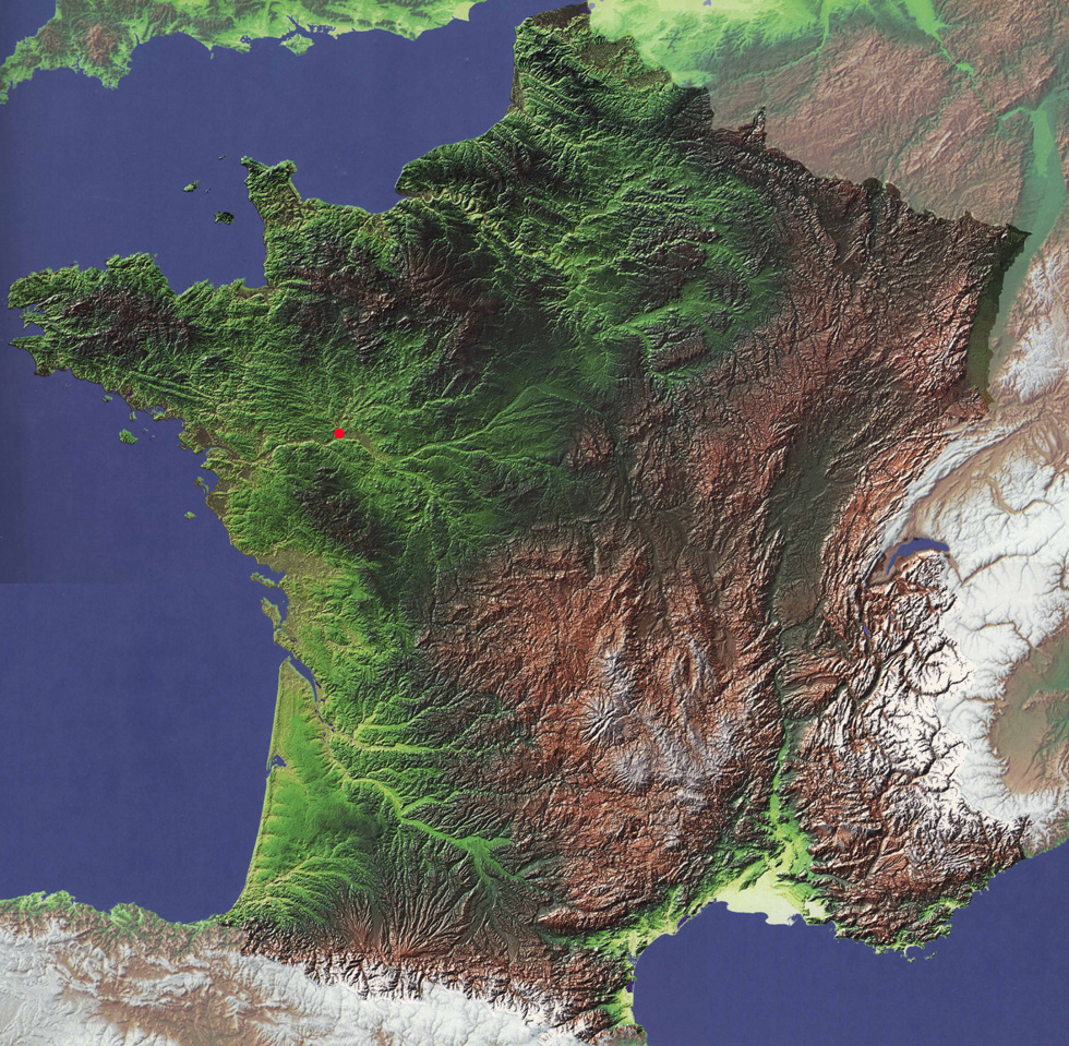 Large Detailed Relief Map Of France France Large Detailed Relief Map ...